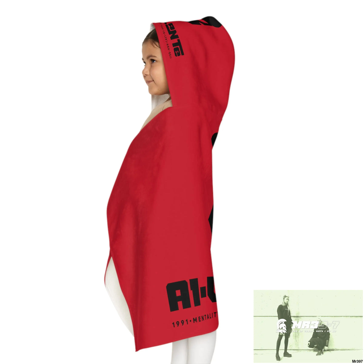 A1•Sparta Youth Hooded Towel 24’’ × 48’’ All Over Prints