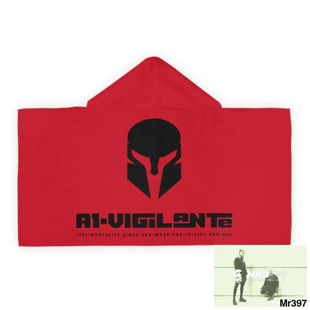 A1•Sparta Youth Hooded Towel 24’’ × 48’’ All Over Prints