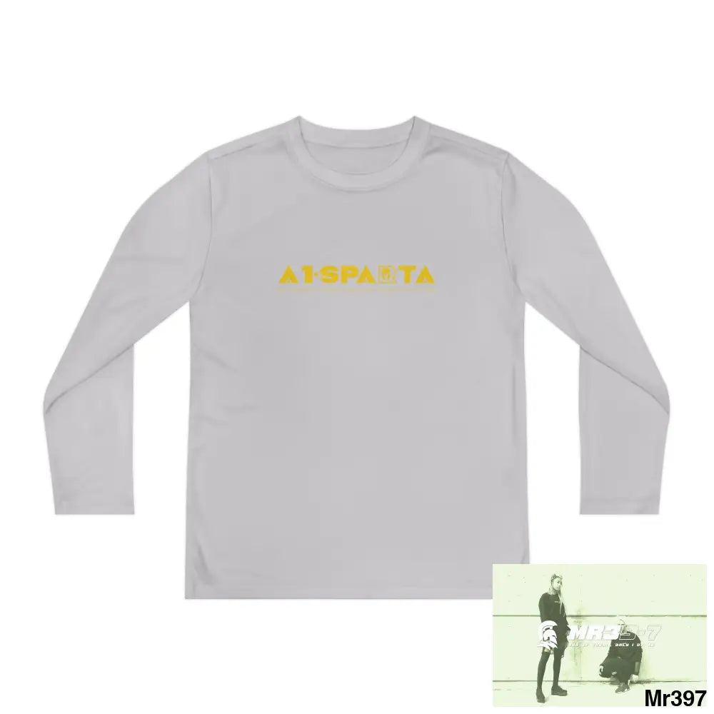 A1-Sparta Youth Long Sleeve Competitor Tee Silver / S Kids clothes