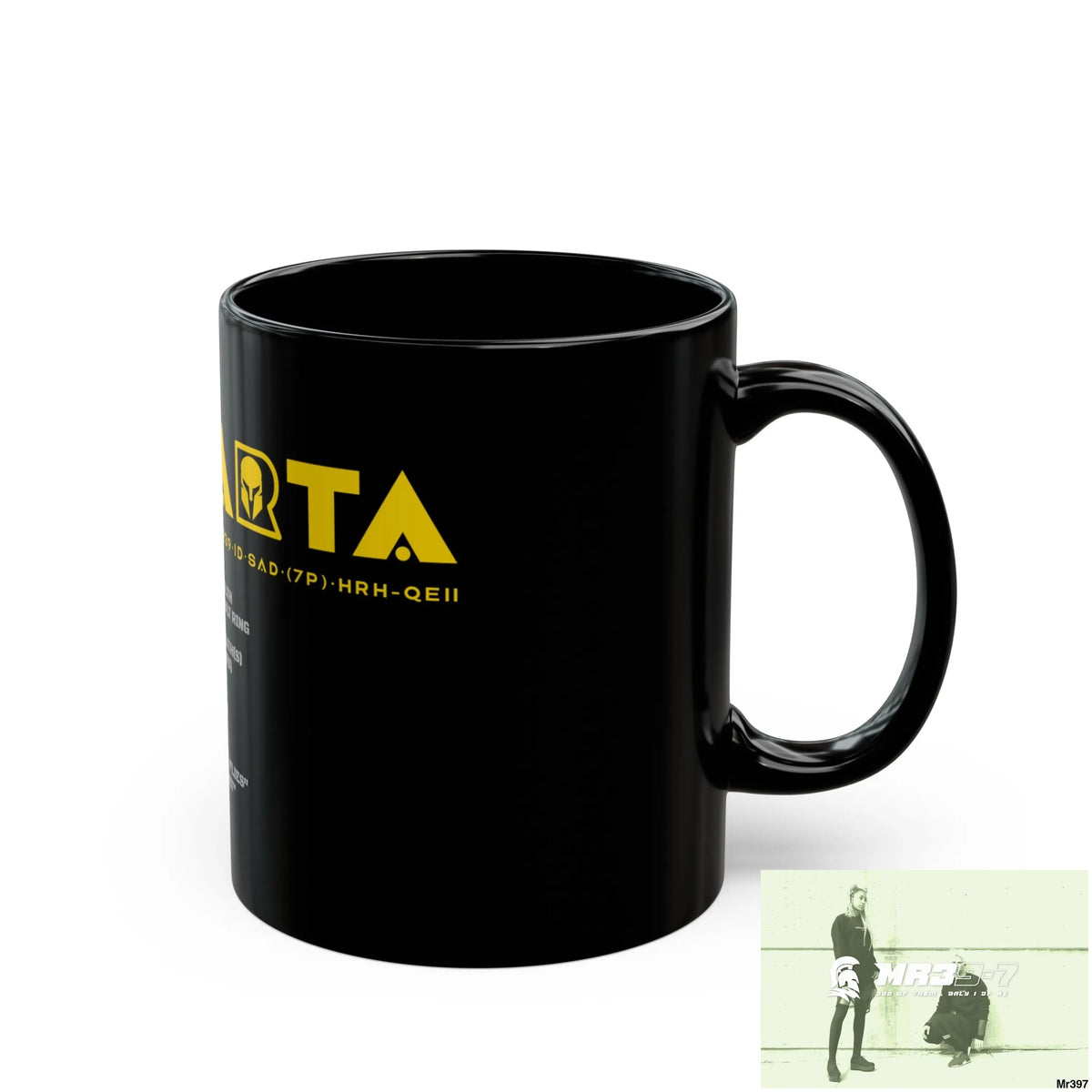 A1•Sparta11oz Black Mug Mental Health VAR / Couldn’t kill flies around shit 11oz Mug