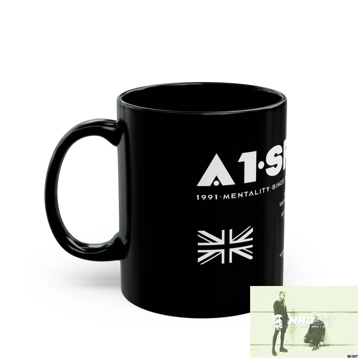 A1•Sparta11oz Tactical GB / Wales Black Mug Mental Health VAR / My Life My Deaths Their Plans Failed Couldn’t kill