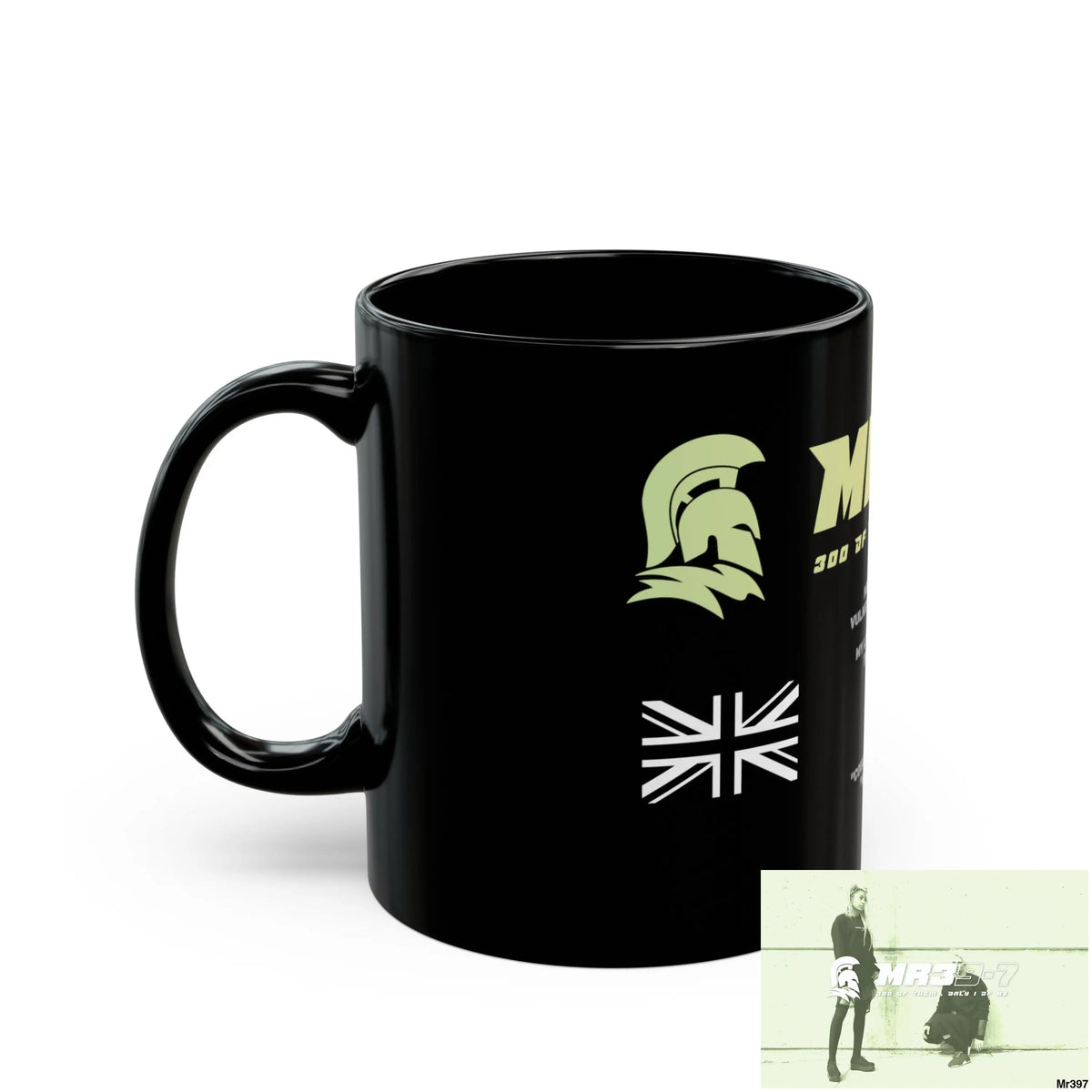 A1•Sparta11oz Tactical GB / Wales Black Mug Mental Health VAR / My Life My Deaths Their Plans Failed Couldn’t kill
