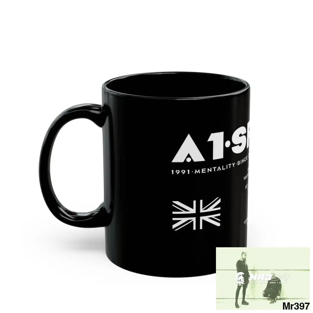 A1•Sparta11oz Tactical GB / Wales Black Mug Mental Health VAR / My Life My Deaths Their Plans Failed Couldn’t kill