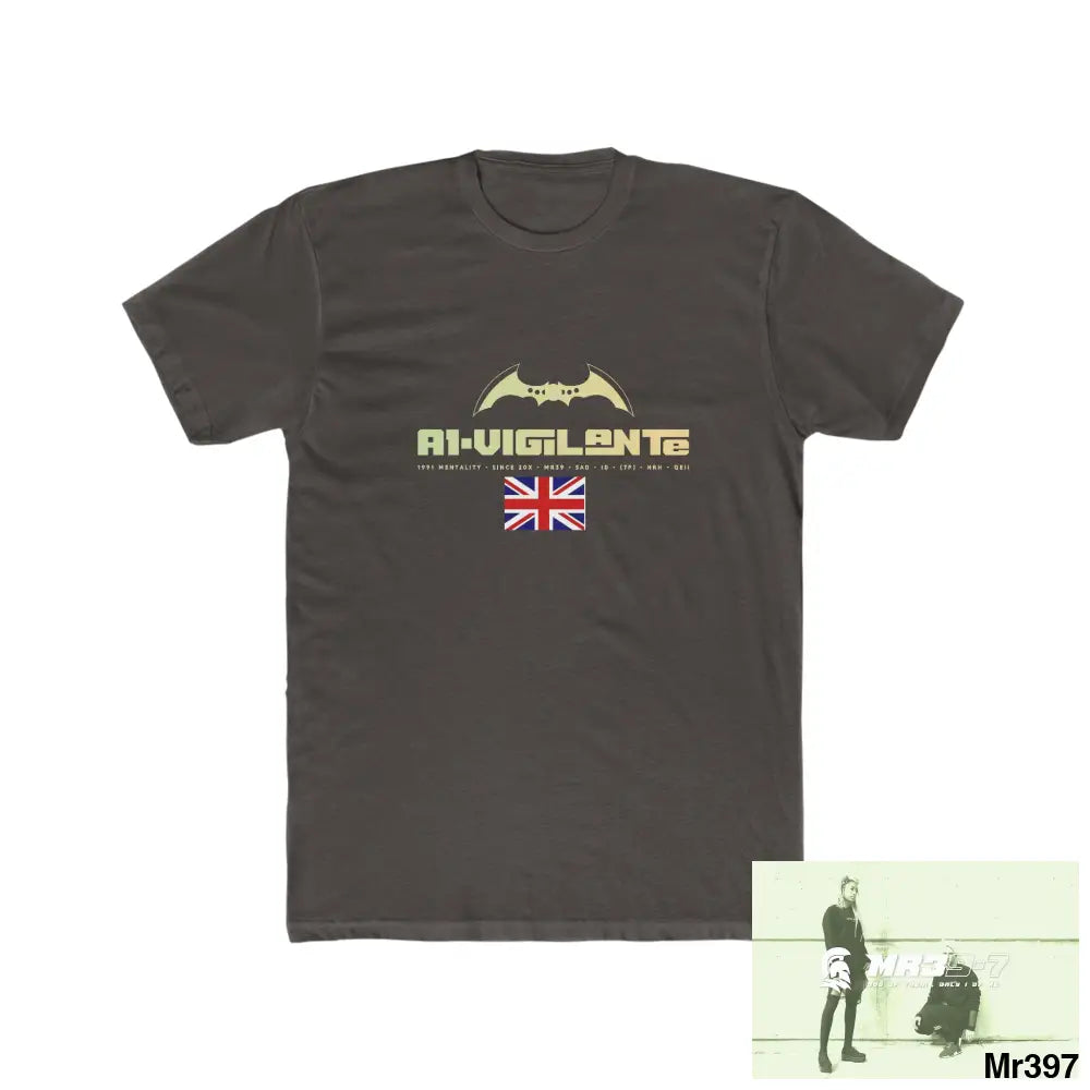 A1-Vigiante undercover SAS assassination Men’s Cotton Crew Tee Solid Dark Chocolate / S T-Shirt