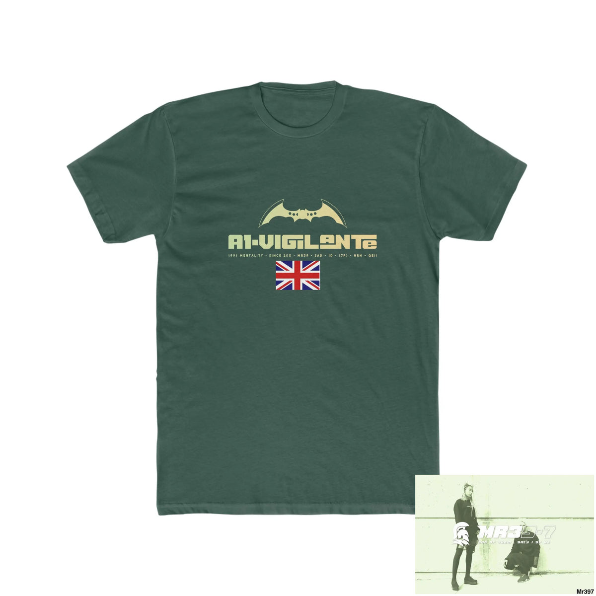 A1-Vigiante undercover SAS assassination Men’s Cotton Crew Tee Solid Forest Green / S T-Shirt