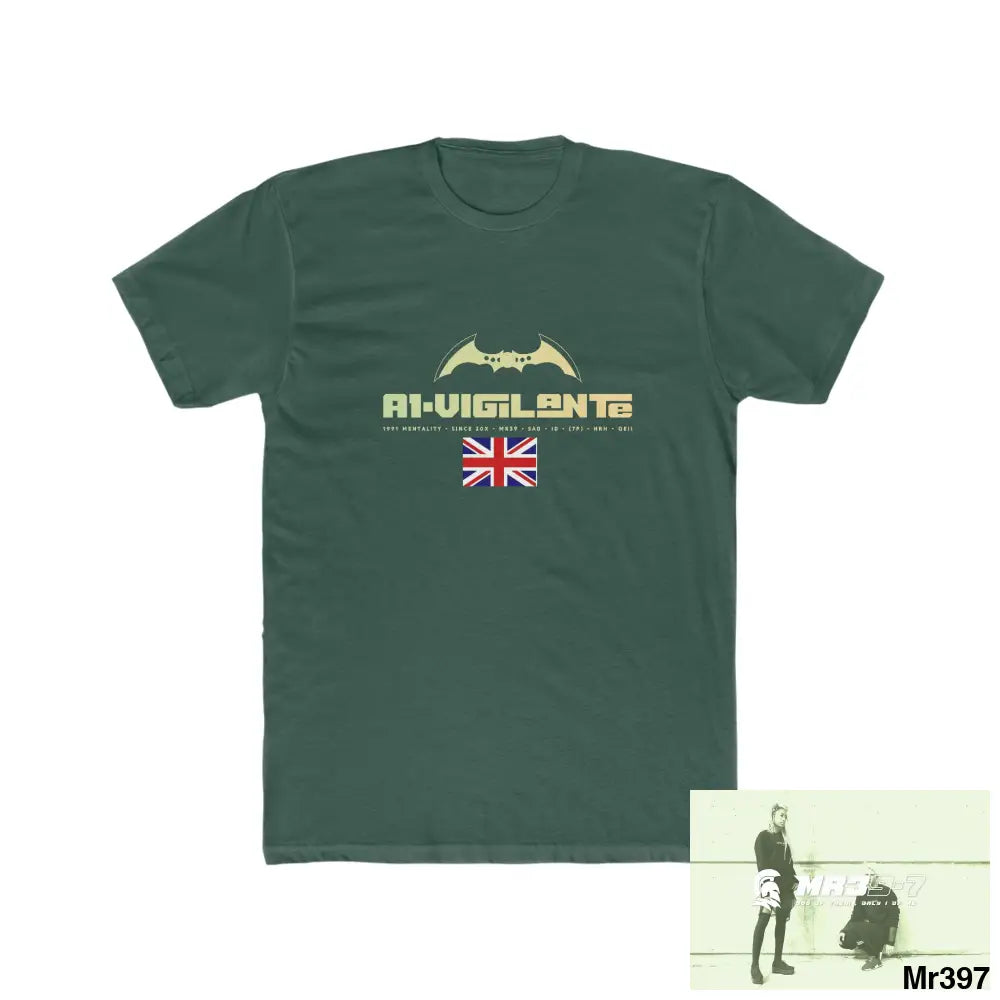A1-Vigiante undercover SAS assassination Men’s Cotton Crew Tee Solid Forest Green / S T-Shirt