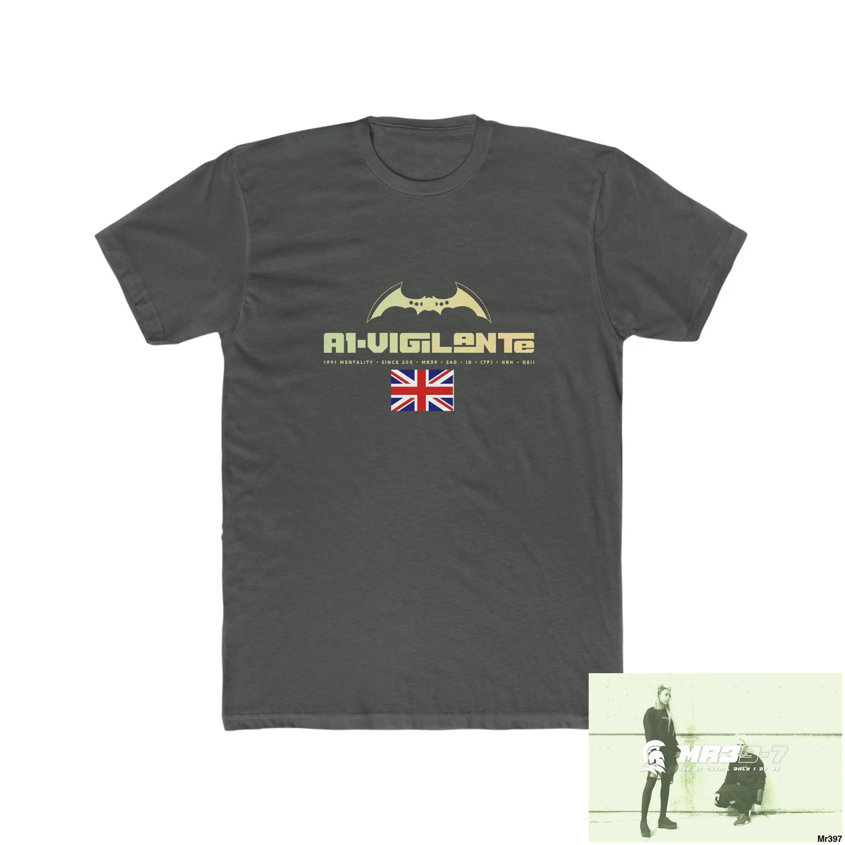 A1-Vigiante undercover SAS assassination Men’s Cotton Crew Tee Solid Heavy Metal / XS T-Shirt