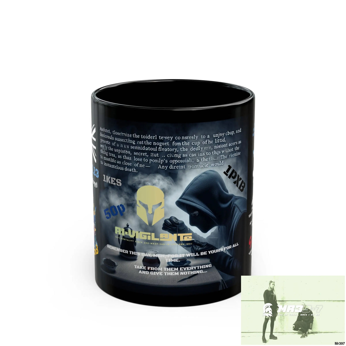 A1-Vigilante 11oz Tactical GB / Black Mug Mental Health VAR / My Life My Deaths Their Plans Failed Couldn’t kill flies