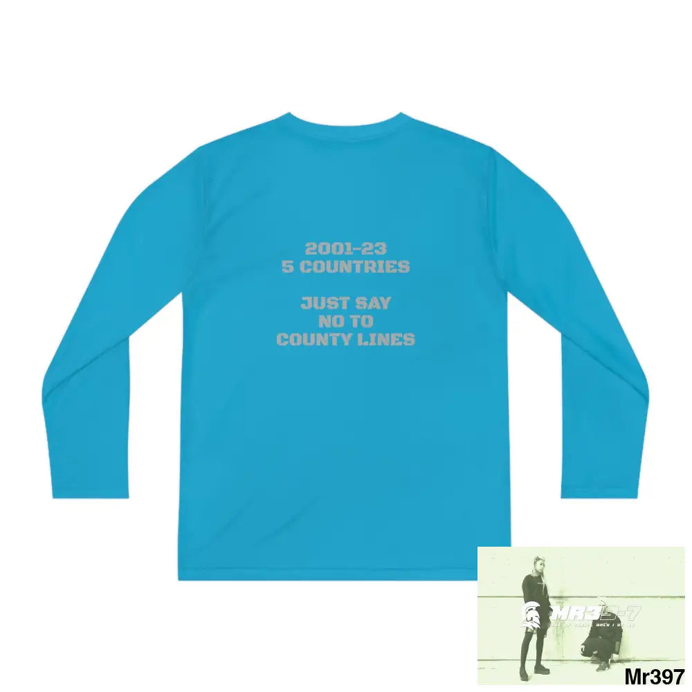 A1-Vigilante 2001-23 5 Countries Just Say No To County Lines Youth Long Sleeve Competitor Tee Kids clothes