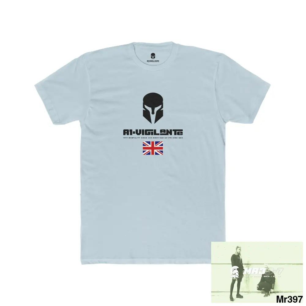 A1- Vigilante 2015 Kenya in Blind Spy issues & sheets Men’s Cotton Crew Tee Solid Light Blue / S T-Shirt