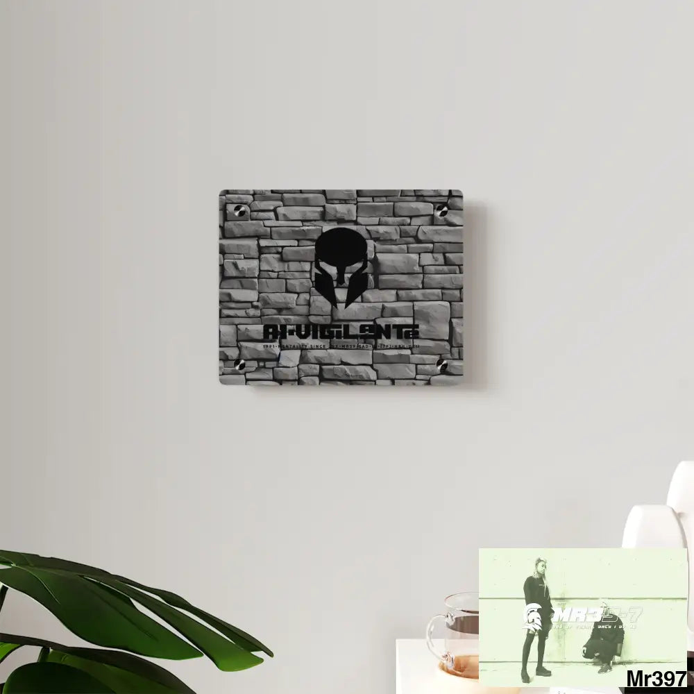 A1-Vigilante 3D Dark Black Brick Wall 32k Ultrarealistic High quality Acrylic Wall Art Panels Home Decor