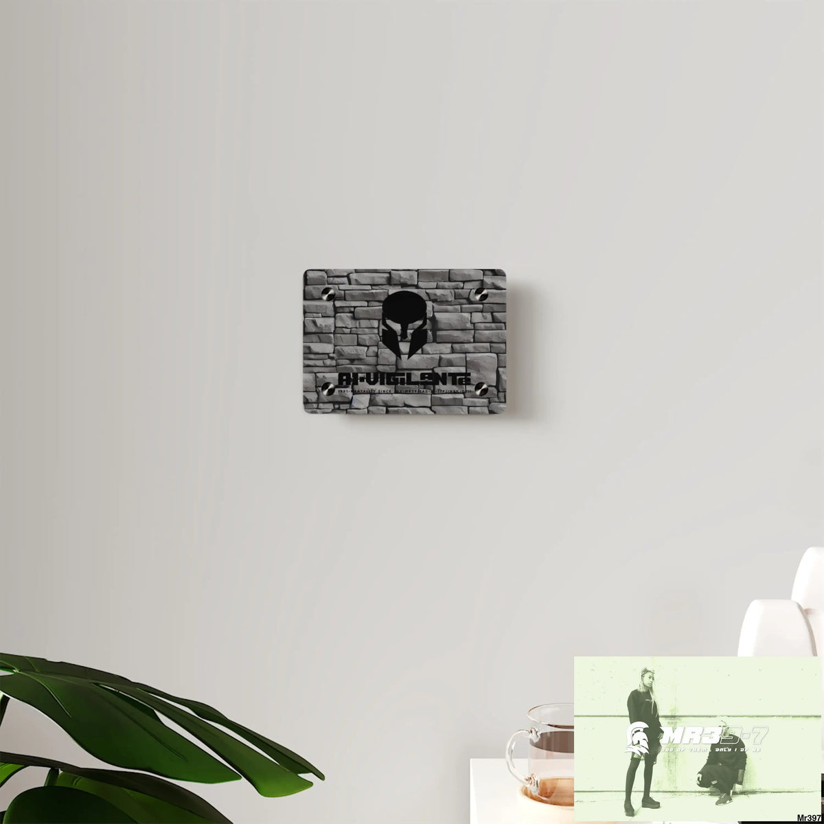 A1-Vigilante 3D Dark Black Brick Wall 32k Ultrarealistic High quality Acrylic Wall Art Panels Home Decor