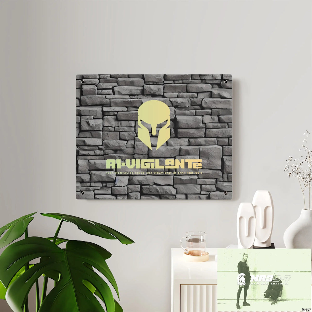 A1-Vigilante 3D Dark Black Brick Wall 32k Ultrarealistic High quality Acrylic Wall Art Panels Home Decor
