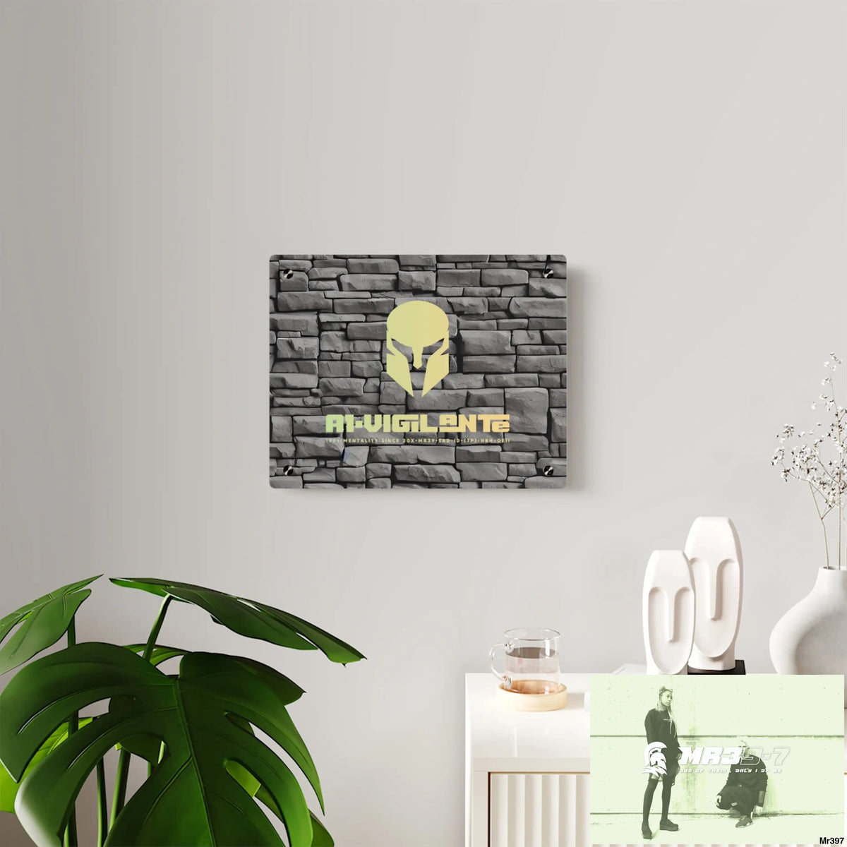 A1-Vigilante 3D Dark Black Brick Wall 32k Ultrarealistic High quality Acrylic Wall Art Panels Home Decor