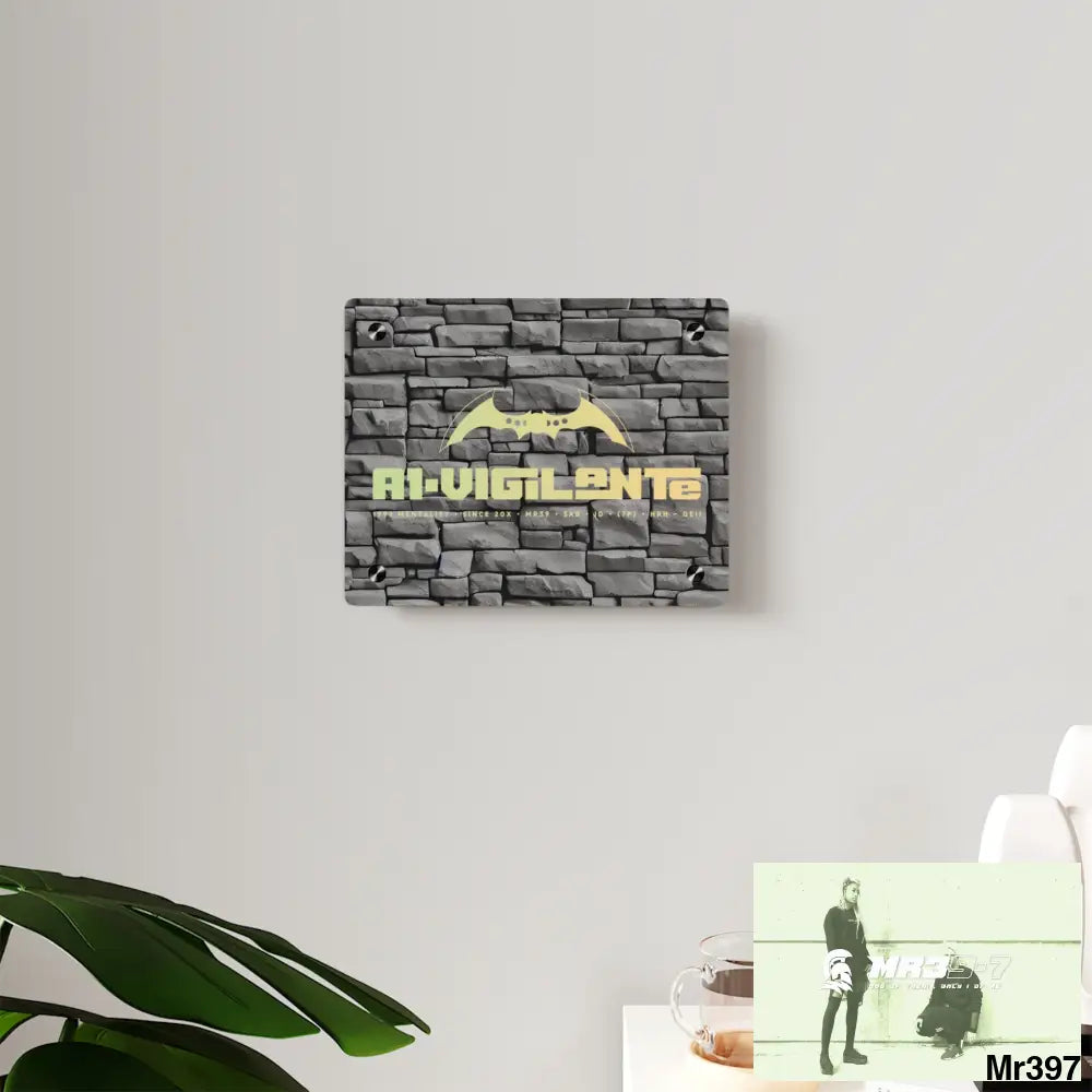 A1-Vigilante 3D Dark Black Brick Wall 32k Ultrarealistic High quality Acrylic Wall Art Panels Home Decor