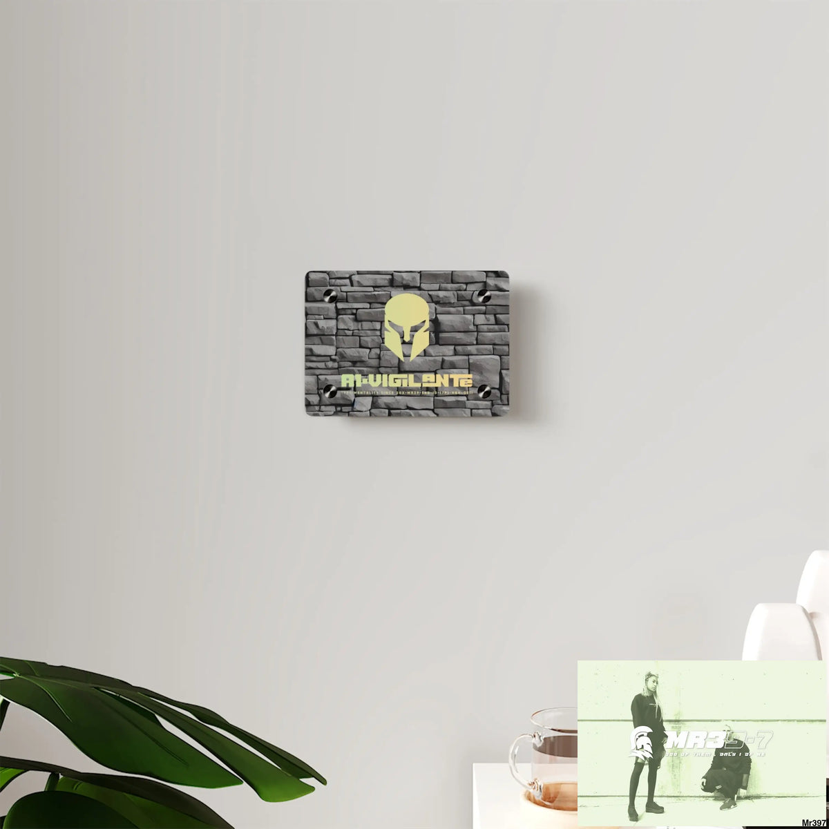 A1-Vigilante 3D Dark Black Brick Wall 32k Ultrarealistic High quality Acrylic Wall Art Panels Home Decor