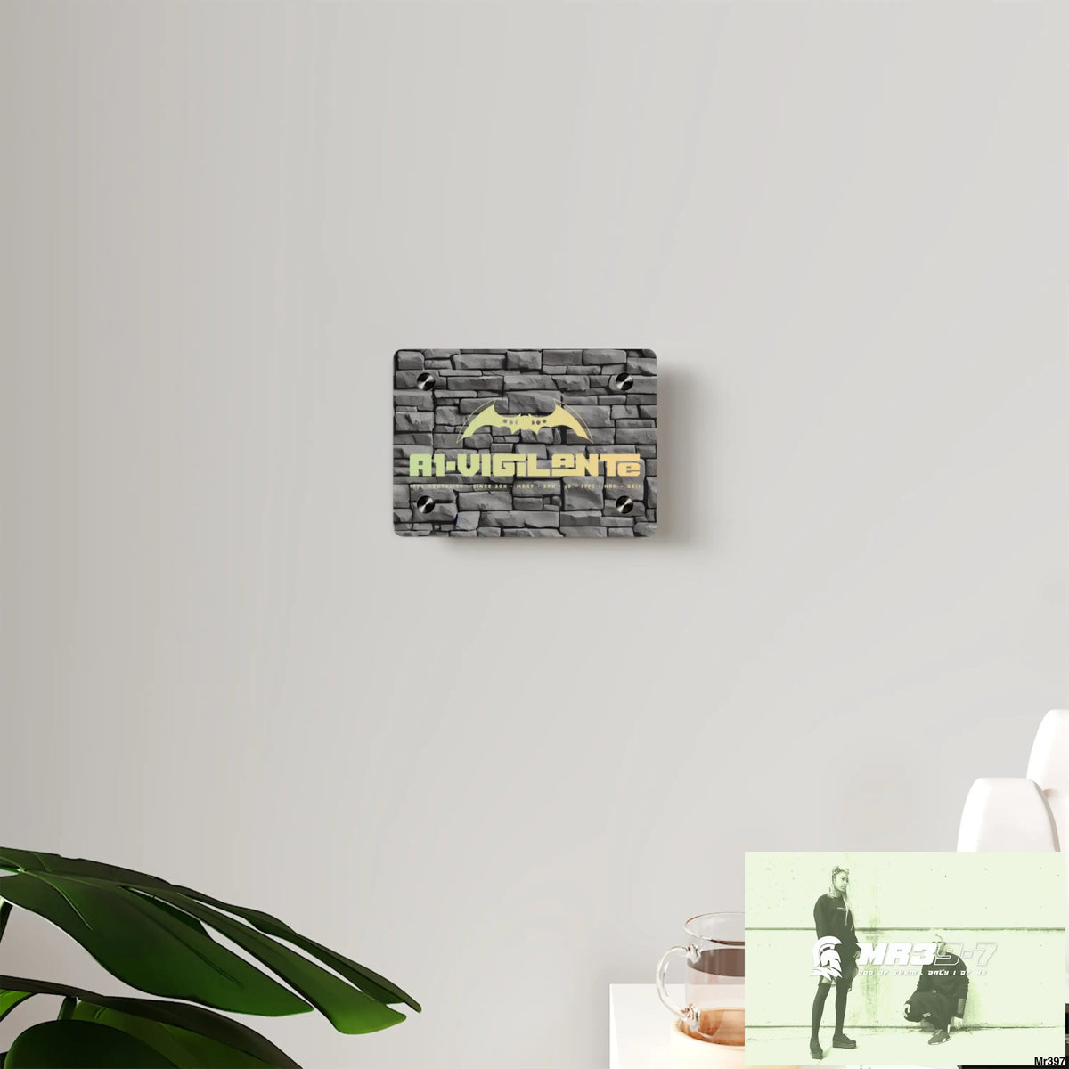 A1-Vigilante 3D Dark Black Brick Wall 32k Ultrarealistic High quality Acrylic Wall Art Panels Home Decor