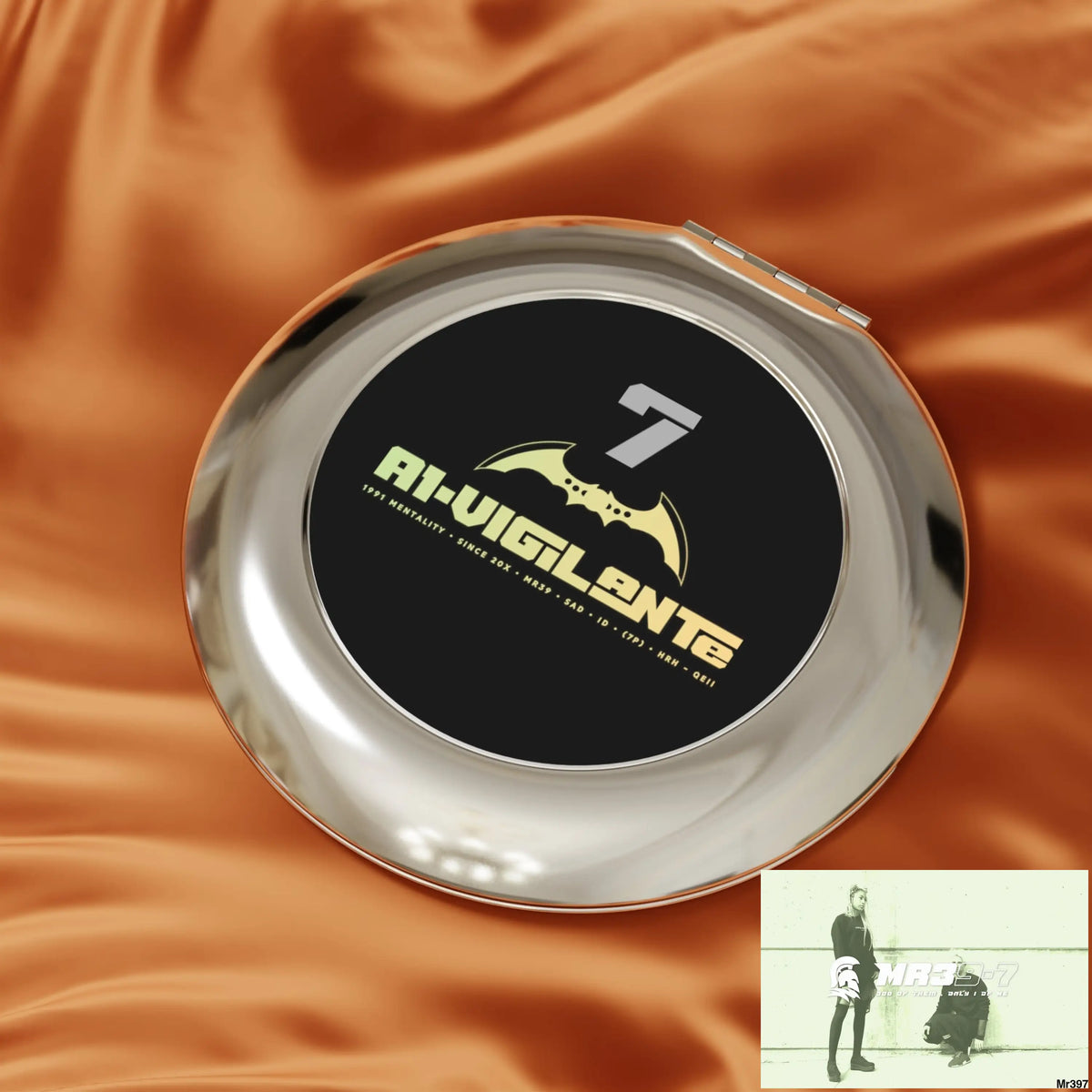 A1-Vigilante- 7 Compact Travel Mirror Silver / Glossy / One size Accessories