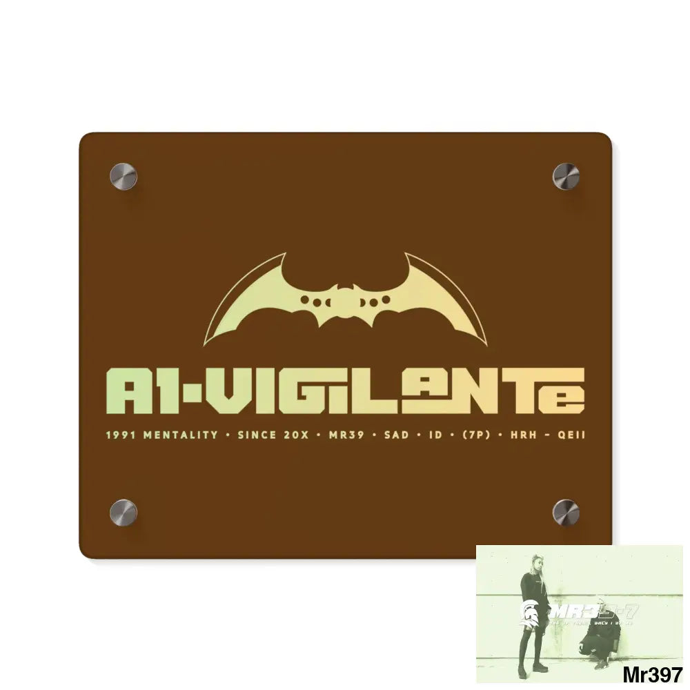 A1-Vigilante Acrylic Wall Art Panels 10″ x 8″ (Horizontal) / 0.25’’ Home Decor