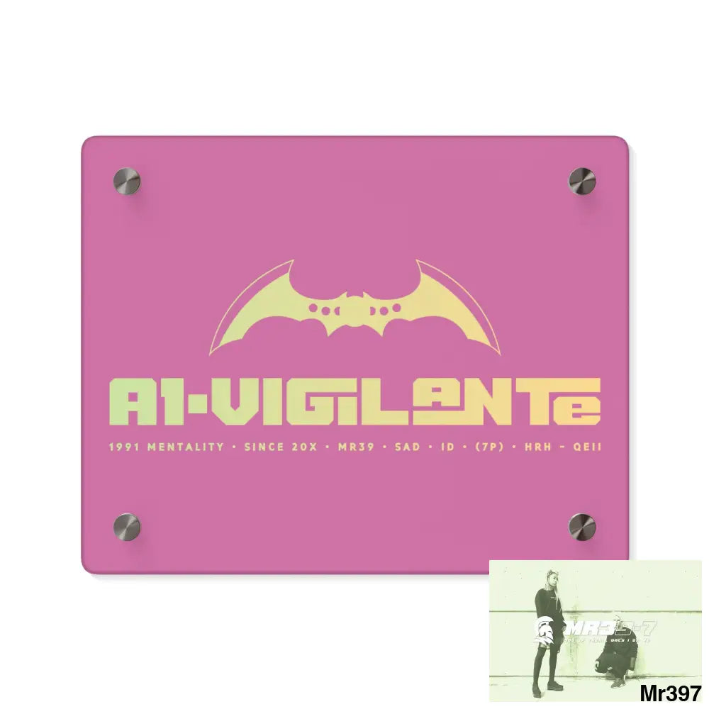 A1-Vigilante Acrylic Wall Art Panels 10″ x 8″ (Horizontal) / 0.25’’ Home Decor