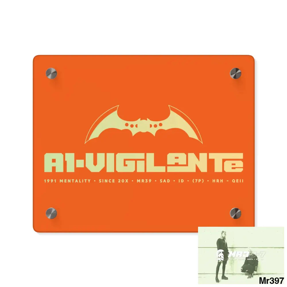 A1-Vigilante Acrylic Wall Art Panels 10″ x 8″ (Horizontal) / 0.25’’ Home Decor