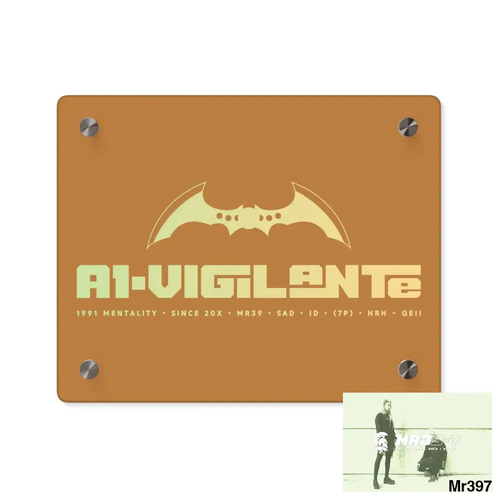 A1-Vigilante Acrylic Wall Art Panels 10″ x 8″ (Horizontal) / 0.25’’ Home Decor