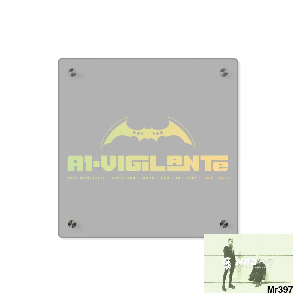 A1-Vigilante Acrylic Wall Art Panels 11’’ x 11’’ (Square) / 0.25’’ Home Decor