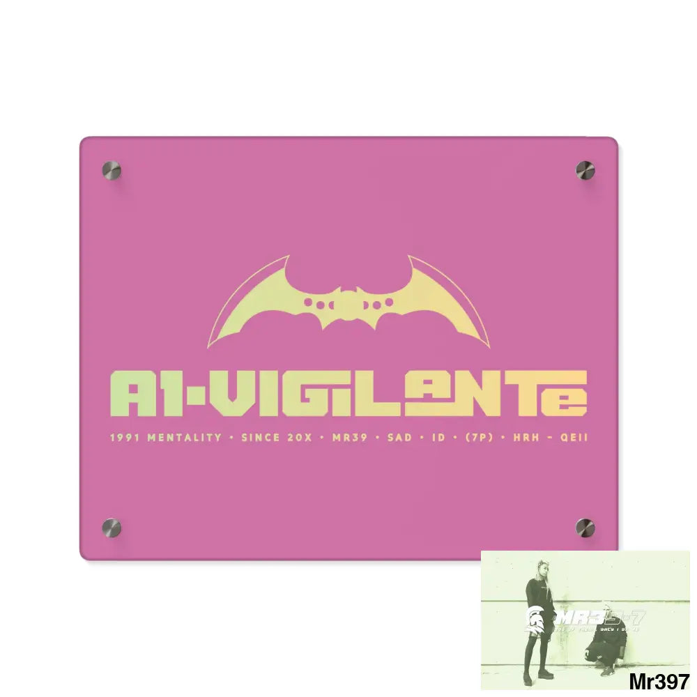 A1-Vigilante Acrylic Wall Art Panels 14″ x 11″ (Horizontal) / 0.25’’ Home Decor