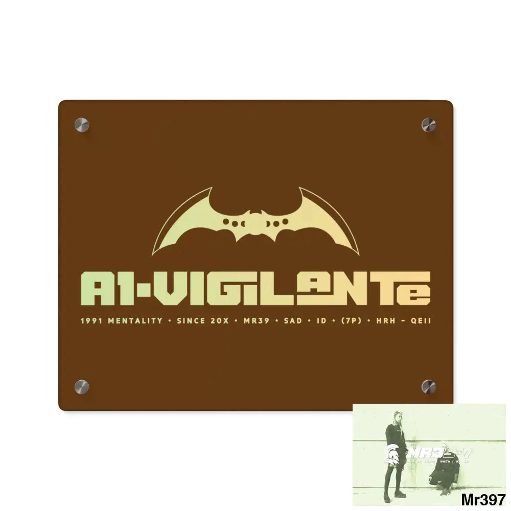 A1-Vigilante Acrylic Wall Art Panels 14″ x 11″ (Horizontal) / 0.25’’ Home Decor