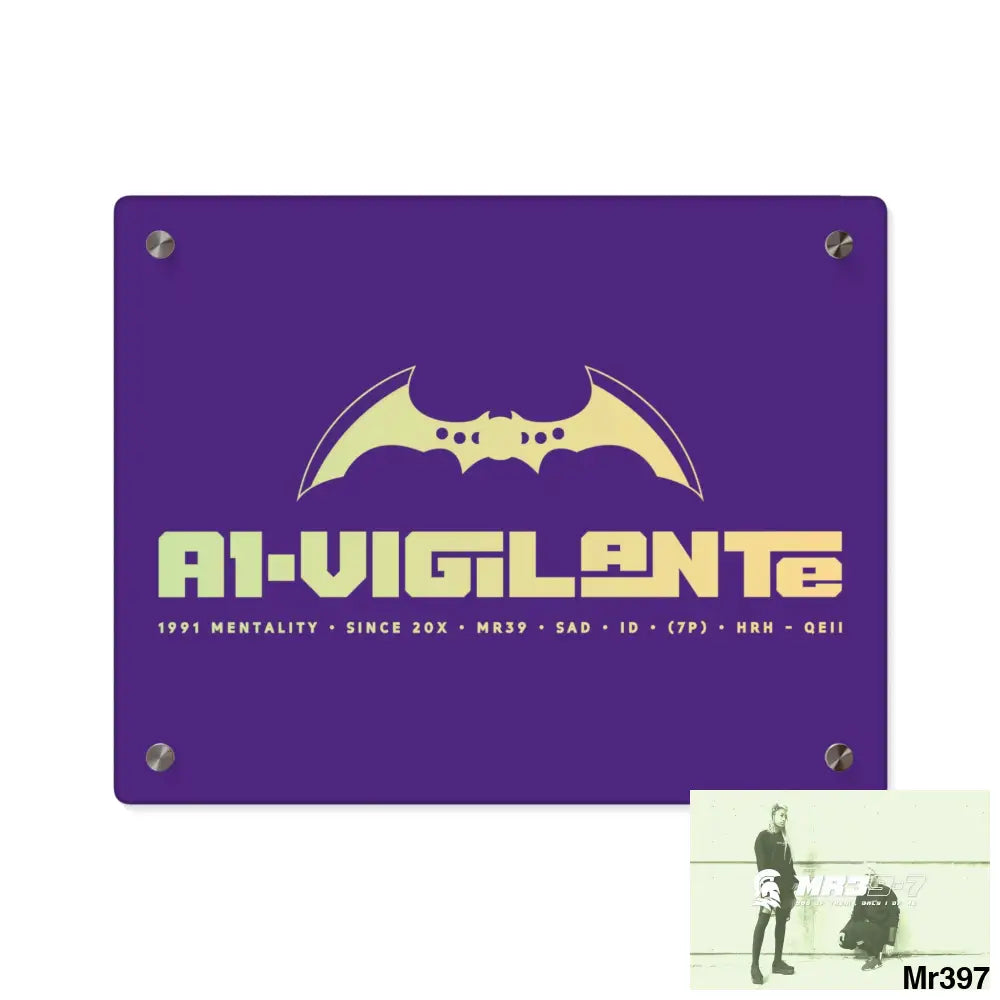 A1-Vigilante Acrylic Wall Art Panels 14″ x 11″ (Horizontal) / 0.25’’ Home Decor