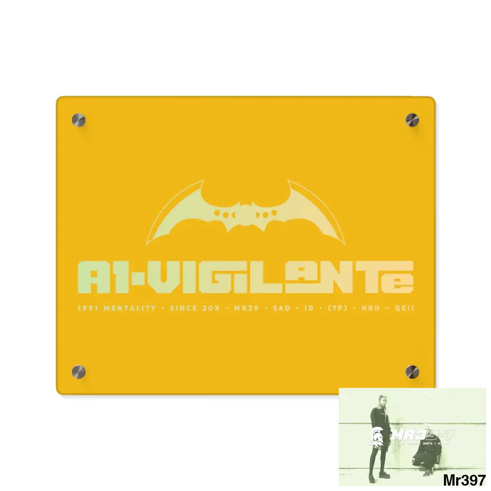 A1-Vigilante Acrylic Wall Art Panels 14″ x 11″ (Horizontal) / 0.25’’ Home Decor