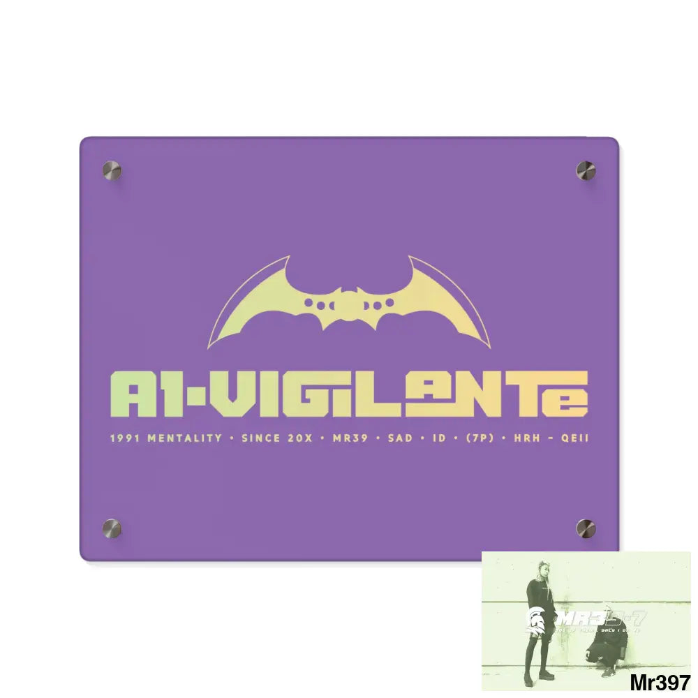 A1-Vigilante Acrylic Wall Art Panels 14″ x 11″ (Horizontal) / 0.25’’ Home Decor