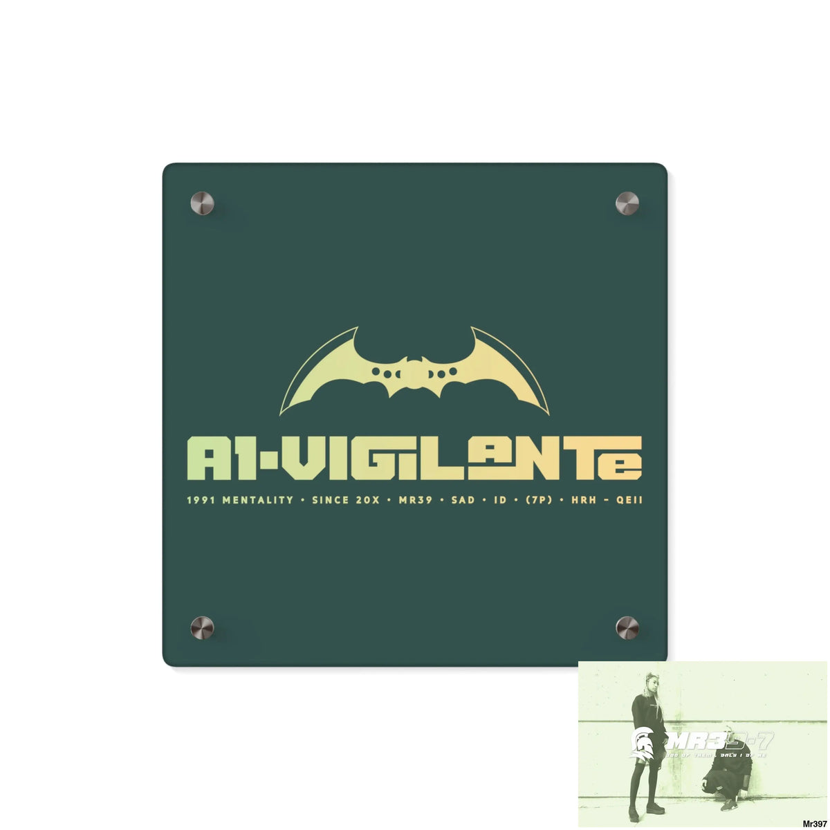 A1-Vigilante Acrylic Wall Art Panels 11’’ x 11’’ (Square) / 0.25’’ Home Decor
