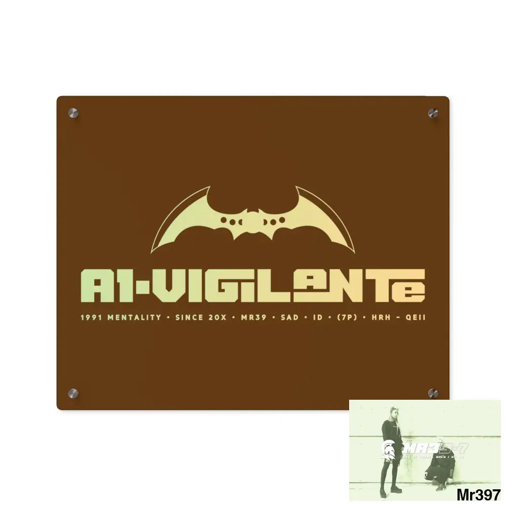 A1-Vigilante Acrylic Wall Art Panels 20″ x 16″ (Horizontal) / 0.25’’ Home Decor