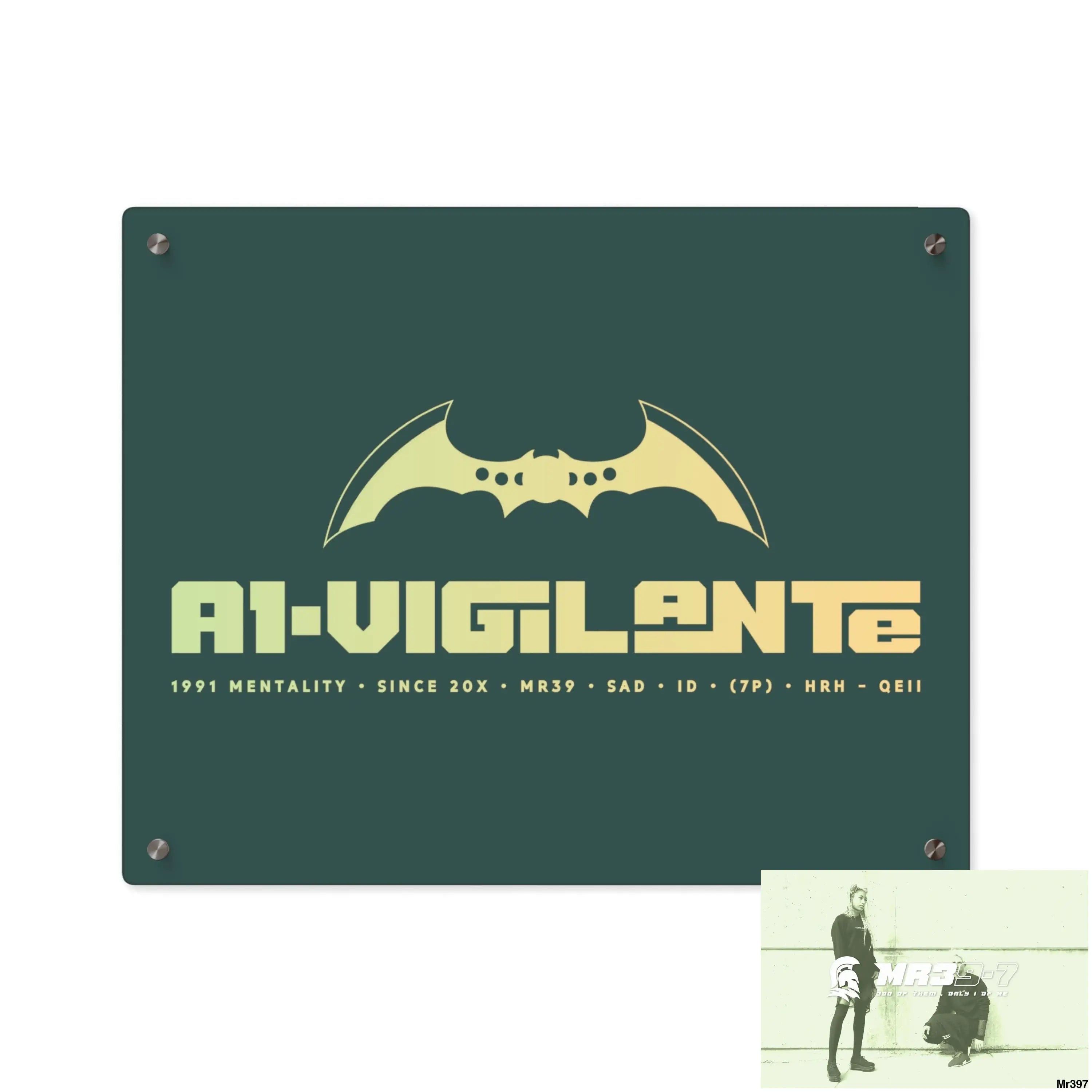 A1-Vigilante Acrylic Wall Art Panels 20″ x 16″ (Horizontal) / 0.25’’ Home Decor