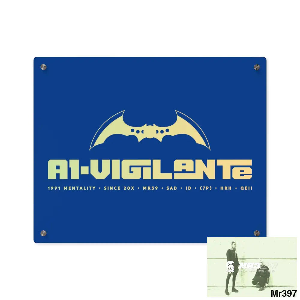 A1-Vigilante Acrylic Wall Art Panels 20″ x 16″ (Horizontal) / 0.25’’ Home Decor