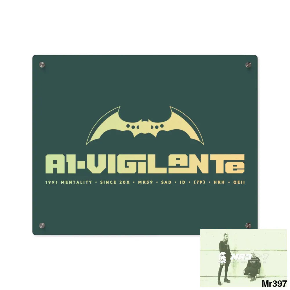 A1-Vigilante Acrylic Wall Art Panels 20″ x 16″ (Horizontal) / 0.25’’ Home Decor
