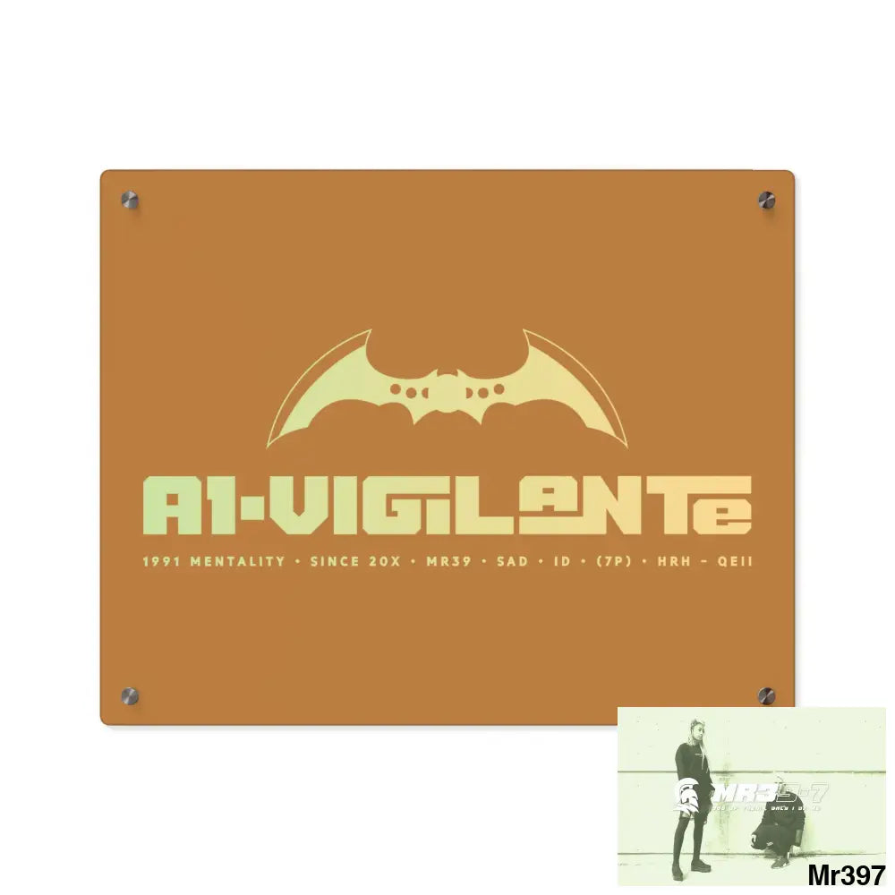 A1-Vigilante Acrylic Wall Art Panels 20″ x 16″ (Horizontal) / 0.25’’ Home Decor