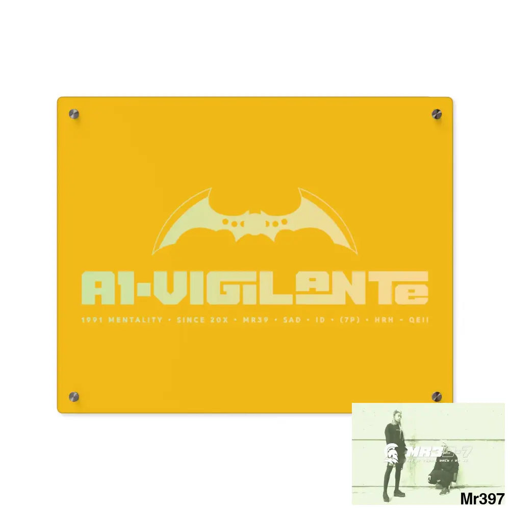 A1-Vigilante Acrylic Wall Art Panels 20″ x 16″ (Horizontal) / 0.25’’ Home Decor