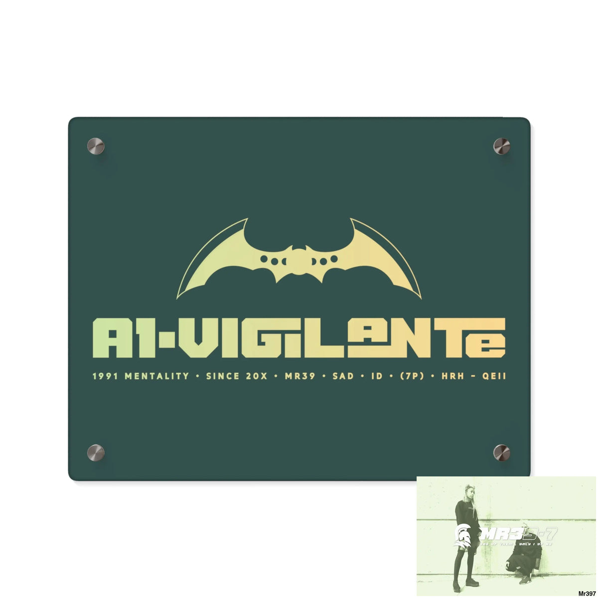 A1-Vigilante Acrylic Wall Art Panels 14″ x 11″ (Horizontal) / 0.25’’ Home Decor