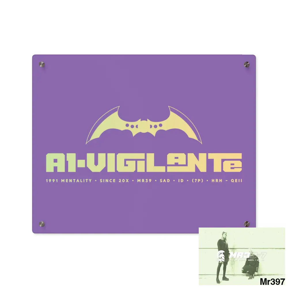 A1-Vigilante Acrylic Wall Art Panels 20″ x 16″ (Horizontal) / 0.25’’ Home Decor