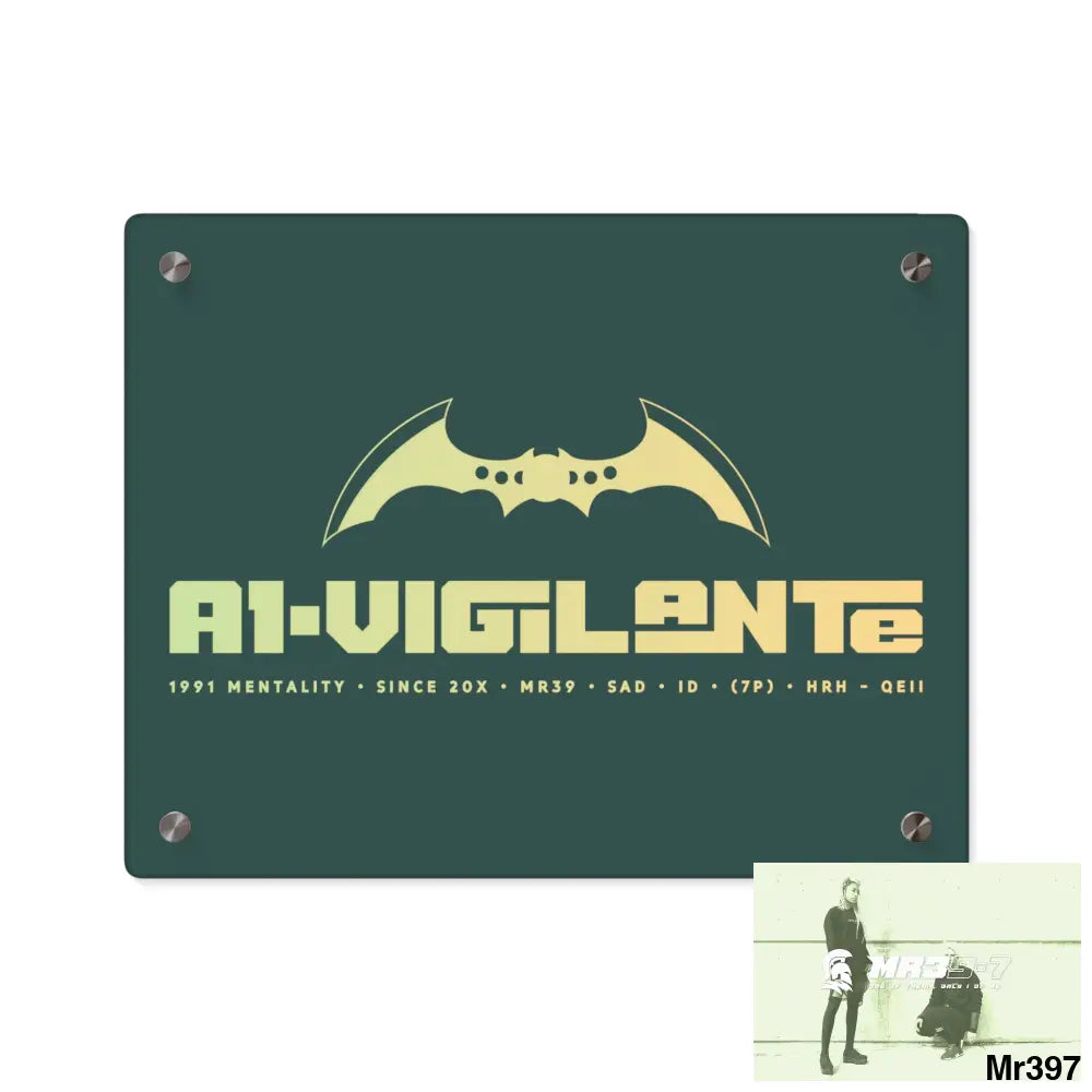 A1-Vigilante Acrylic Wall Art Panels 14″ x 11″ (Horizontal) / 0.25’’ Home Decor