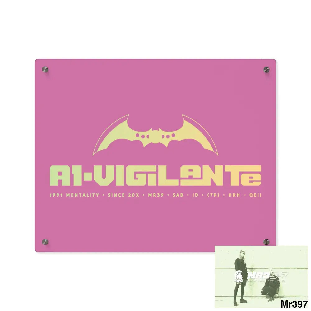 A1-Vigilante Acrylic Wall Art Panels 20″ x 16″ (Horizontal) / 0.25’’ Home Decor