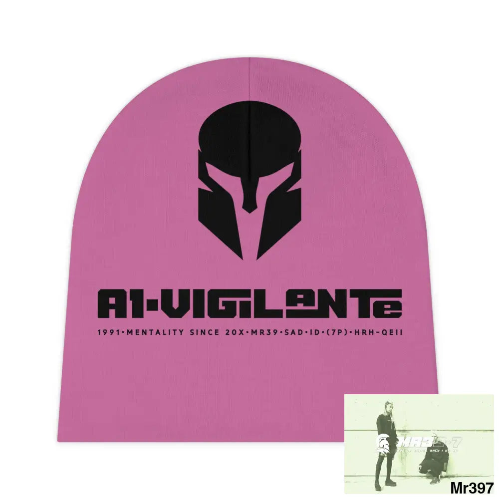 A1-Vigilante Baby Beanie (AOP) One size / White All Over Prints