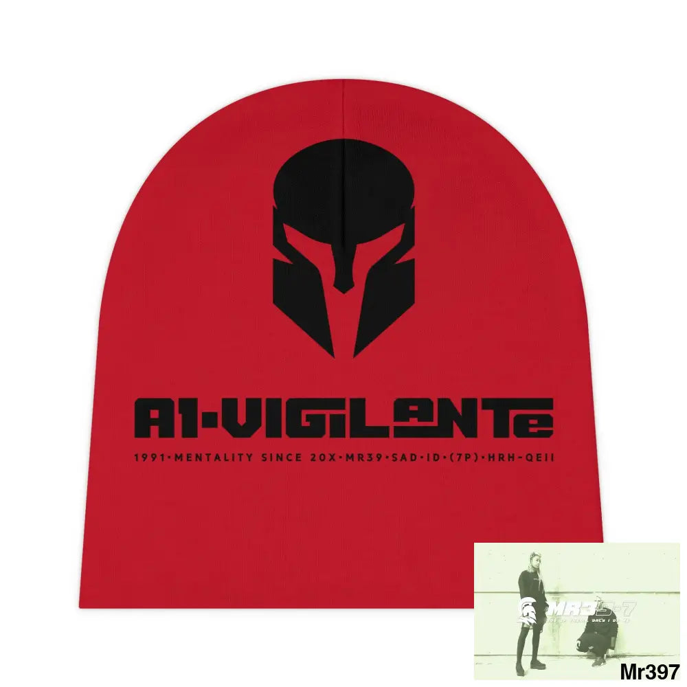 A1-Vigilante Baby Beanie (AOP) One size / White All Over Prints