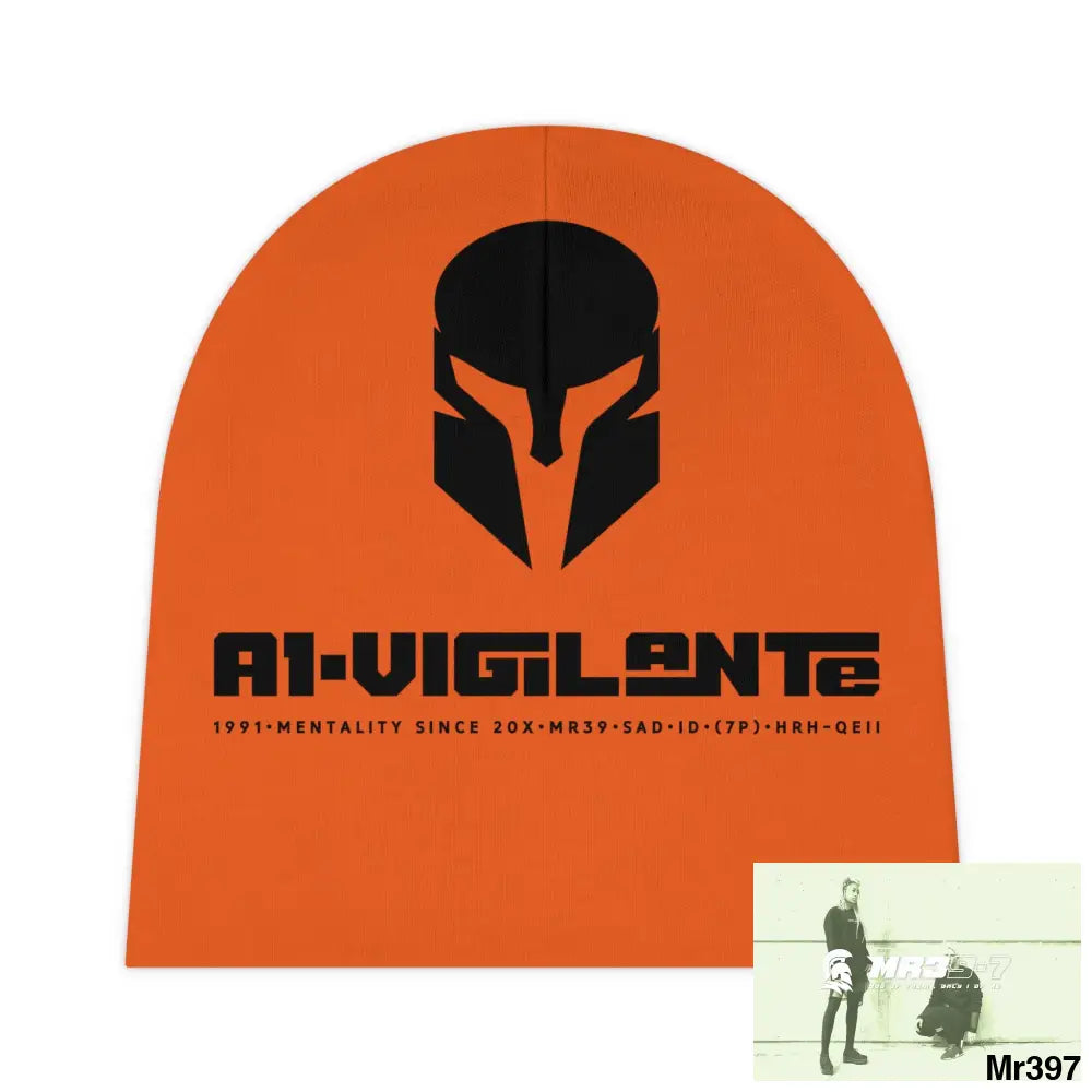 A1-Vigilante Baby Beanie (AOP) One size / White All Over Prints