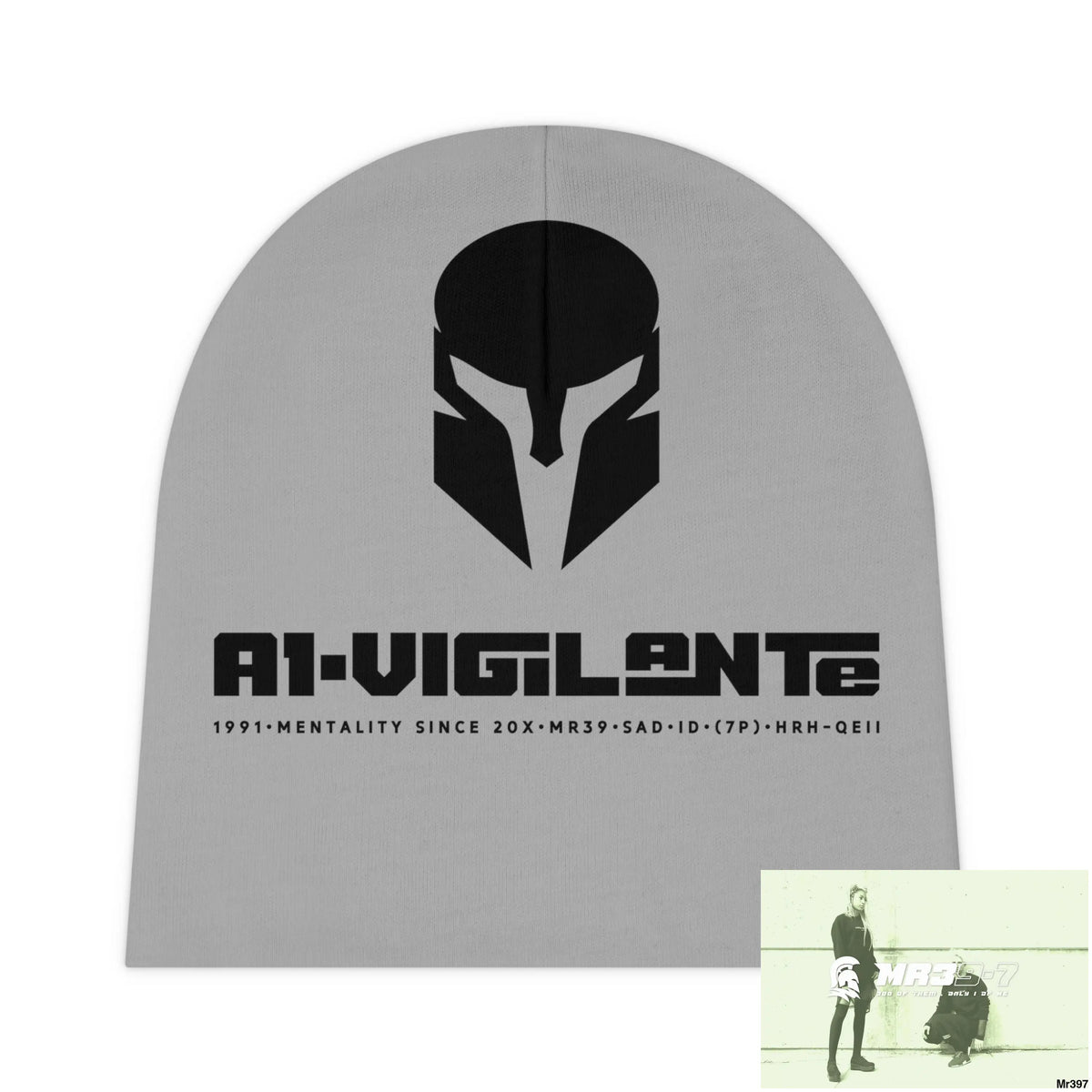 A1-Vigilante Baby Beanie (AOP) One size / White All Over Prints