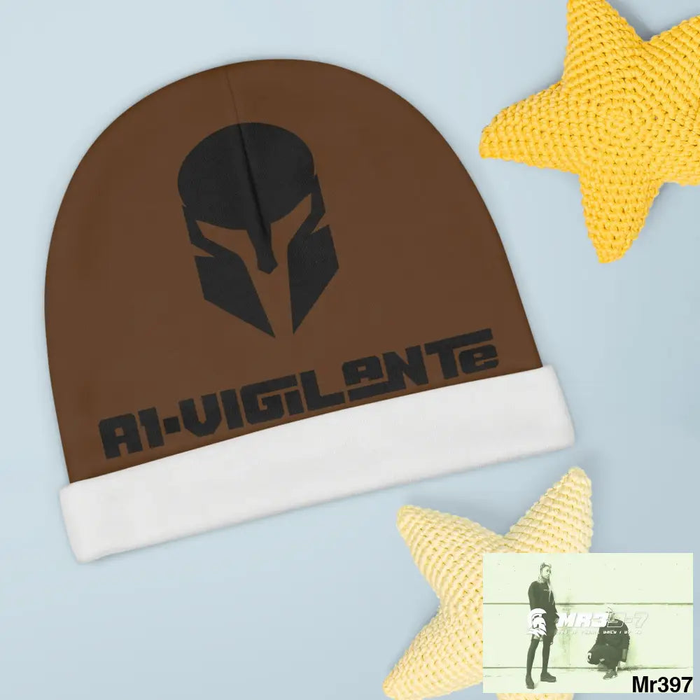 A1-Vigilante Baby Beanie (AOP) One size / White All Over Prints