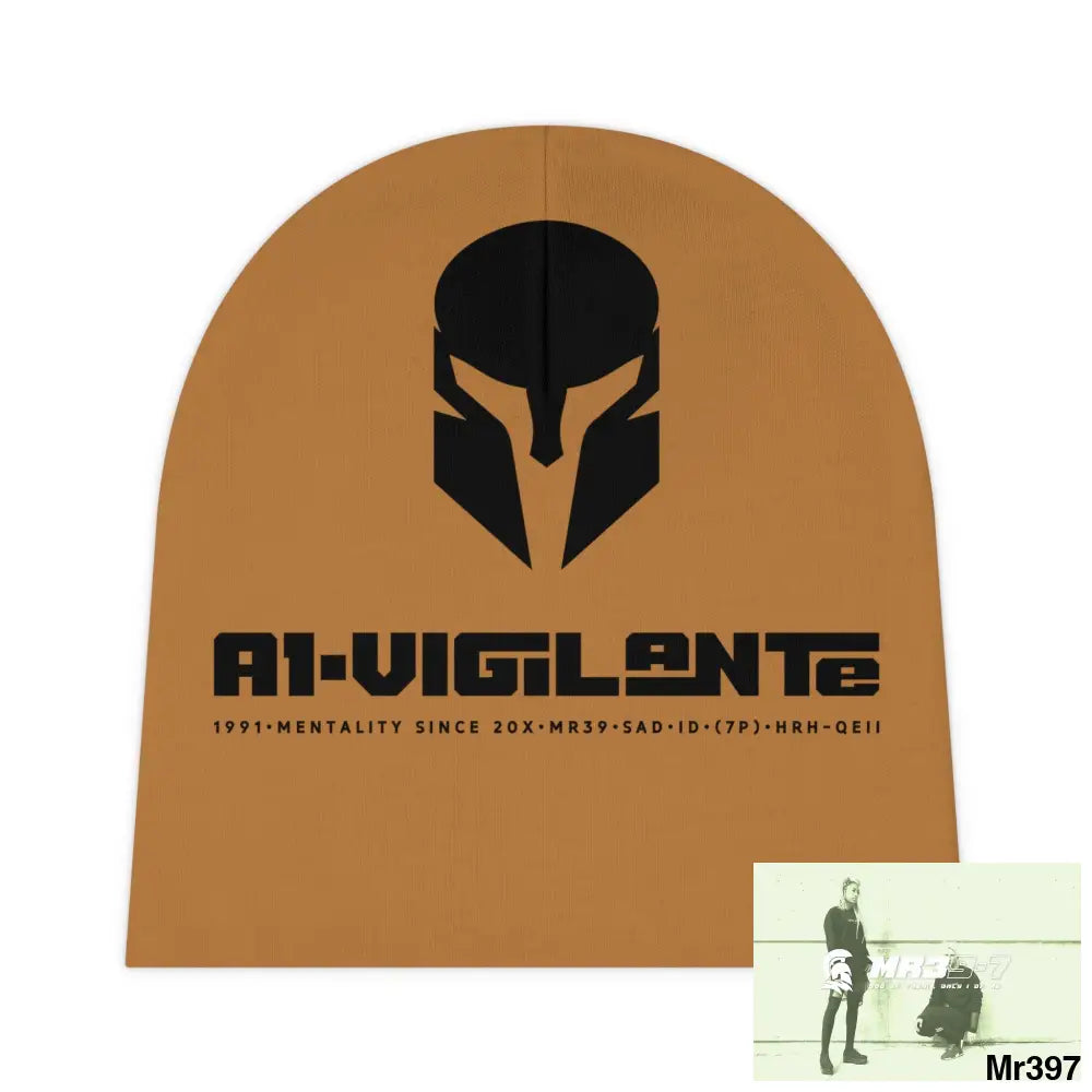 A1-Vigilante Baby Beanie (AOP) One size / White All Over Prints