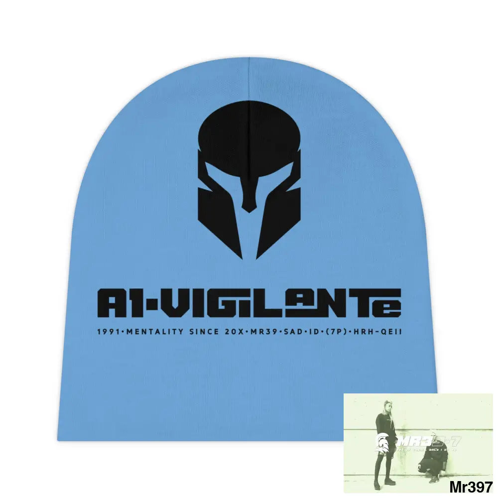 A1-Vigilante Baby Beanie (AOP) One size / White All Over Prints